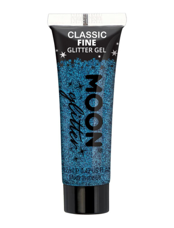 Glitzergel Classic Fein 12ml blau Schminke für Karneval & Fasching