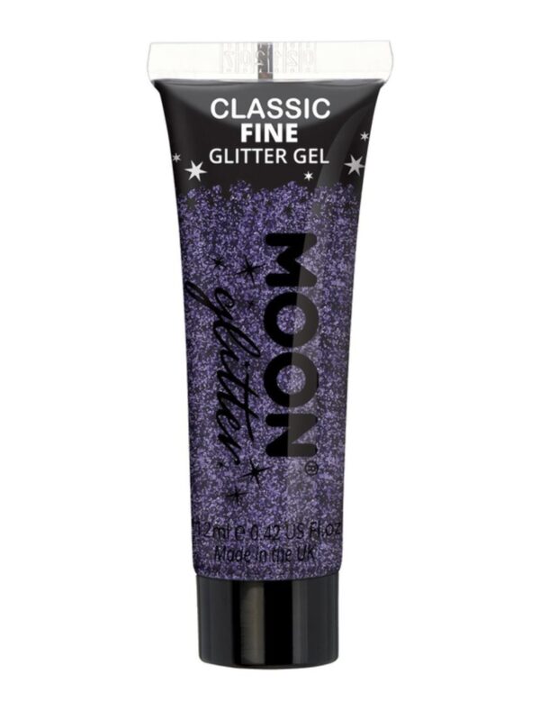Glitzergel Classic Fein 12ml violett Schminke für Karneval & Fasching