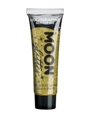 Glitzergel Holographic Fein 12ml gold Schminke für Karneval & Fasching