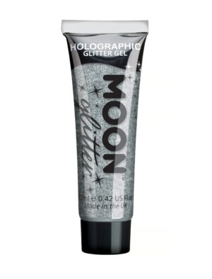 Glitzergel Holographic Fein 12ml silber Schminke für Karneval & Fasching