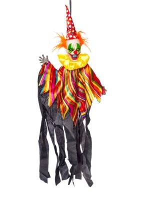 Gruselclown Haare zum Aufhängen Farbe: mehrfarbig