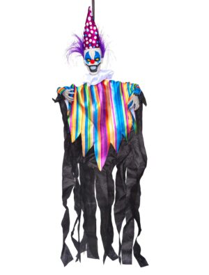 Gruselclown Haare zum Aufhängen Farbe: mehrfarbig