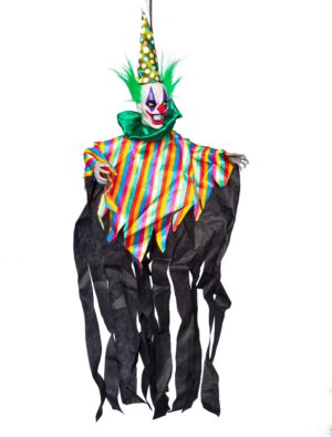 Gruselclown Haare zum Aufhängen Farbe: mehrfarbig