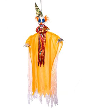 Gruselclown zum Aufhängen Farbe: neonorange
