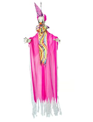 Gruselclown zum Aufhängen Farbe: neonpink