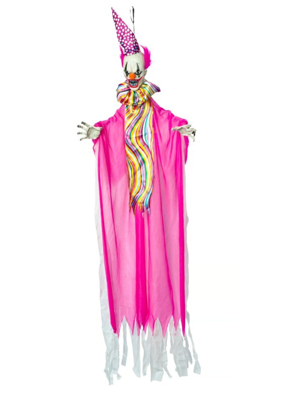 Gruselclown zum Aufhängen Farbe: neonpink