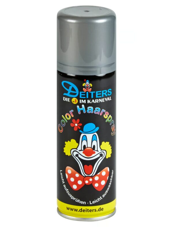 Haarspray Color 125ml silber Schminke für Karneval & Fasching