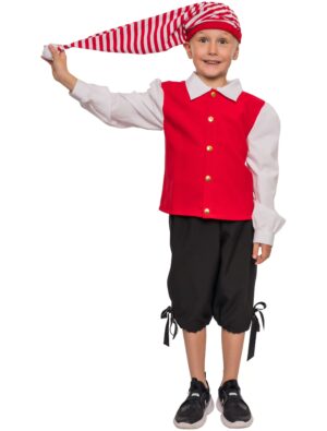 Hänneschen 3-tlg. Jungen schwarz/weiß/rot 140