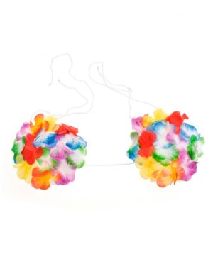 Hawaii BH Muscheln mit Blumen Farbe: bunt