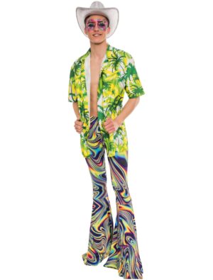 Hawaiihemd Print Herren grün 3XL
