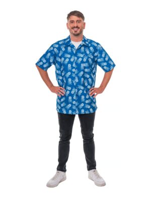 Hemd Ananas Herren blau S
