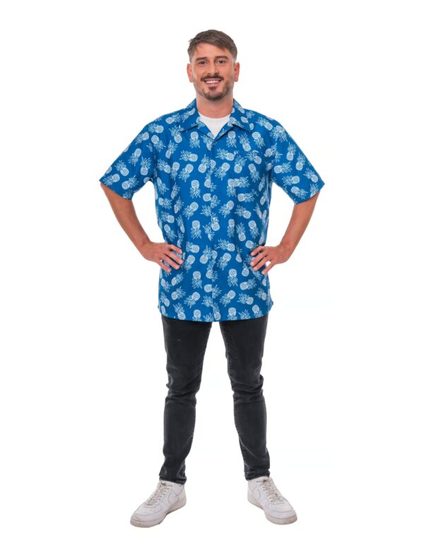 Hemd Ananas Herren blau S