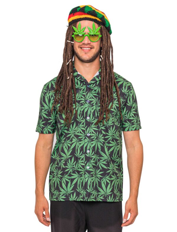 Hemd Cannabis Herren grün 5XL
