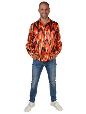 Hemd Flammen Herren bunt 2XL/3XL Farbe: bunt