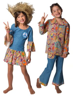 Hemd Flower Power Kinder Jungen beige 116