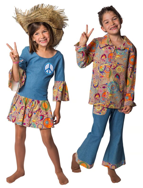 Hemd Flower Power Kinder Jungen beige 116