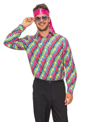 Hemd Herzen langarm Herren mehrfarbig 4XL