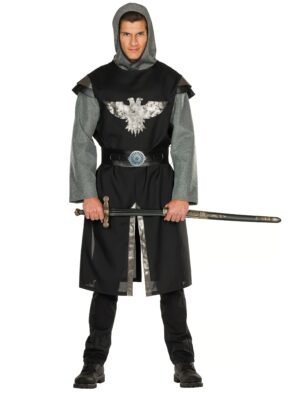 Hemd Ritter Herren mit Gürtel schwarz 56