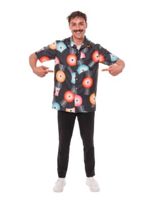 Hemd Schallplatte Herren bunt L/XL Farbe: bunt