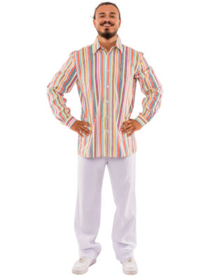 Hemd mit Streifen Herren bunt L/XL Farbe: bunt