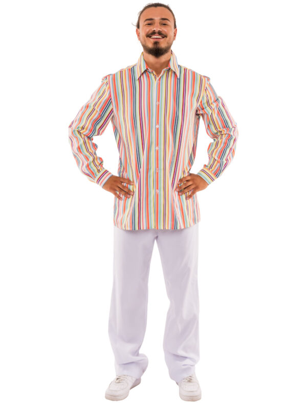 Hemd mit Streifen Herren bunt L/XL Farbe: bunt