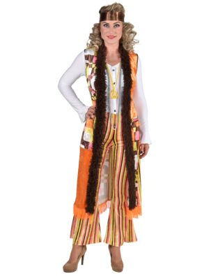 Hippie Retro Damen 2-tlg. bunt XL Farbe: bunt