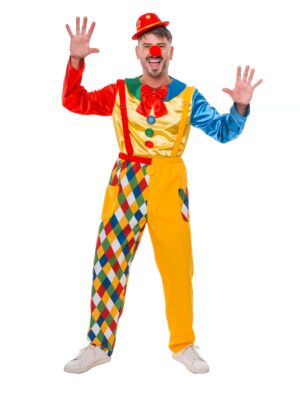 Hose Clown mit Trägern bunt S/M Farbe: bunt