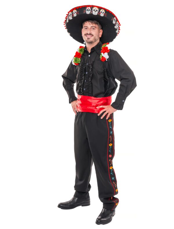 Hose Dia de los Muertos Herren schwarz S/M