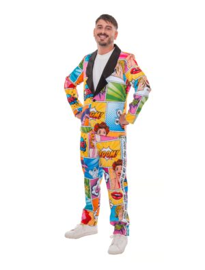 Hose Pop-Art Herren bunt S/M Farbe: bunt