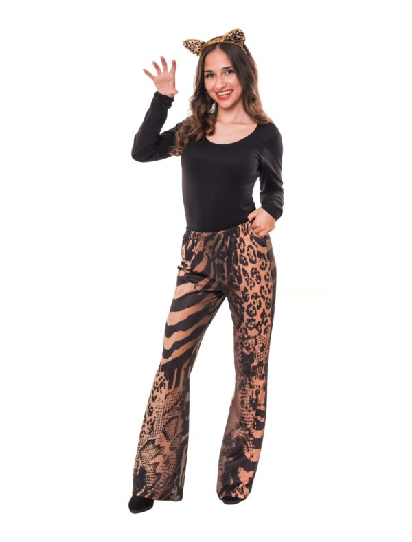 Hose animal print beige/braun XS