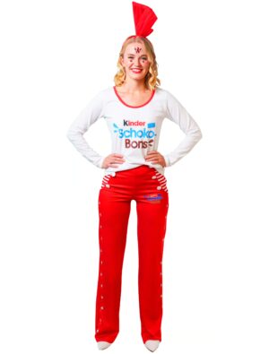 Hose kinder Schoko-Bons Damen rot L