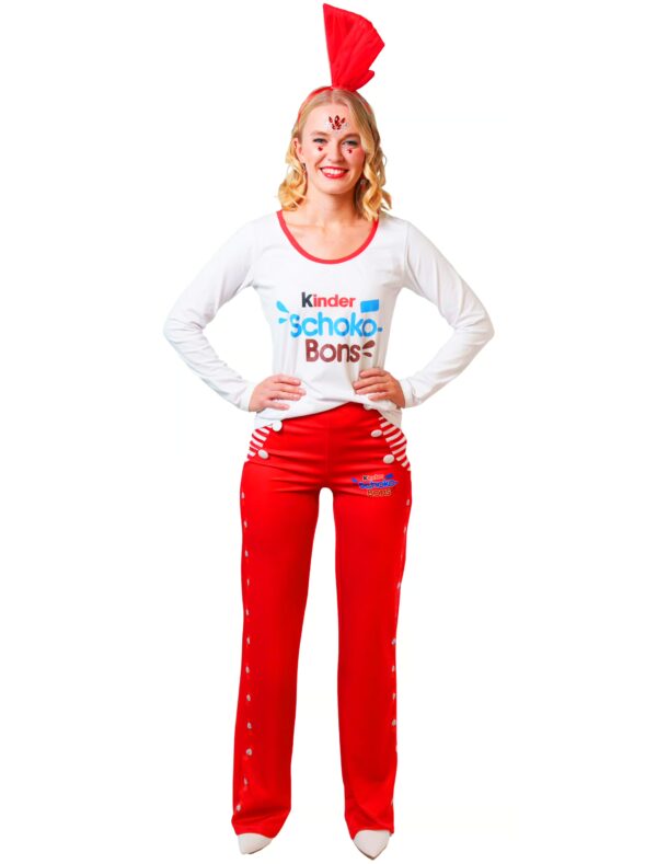Hose kinder Schoko-Bons Damen rot L