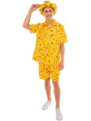 JIS Shirt & Hose Jeck im Sunnesching 2-tlg. Herren gelb 4XL-5XL