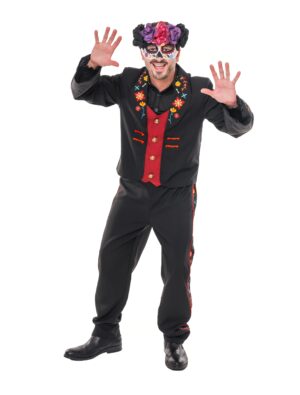 Jacke Dia de los Muertos Herren schwarz S/M