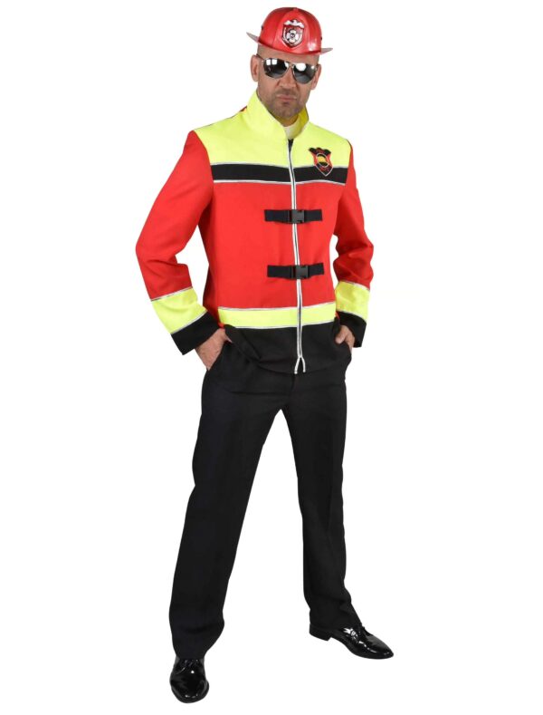 Jacke Feuerwehr Herren schwarz/rot 2XL