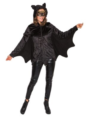 Jacke Fledermaus Damen schwarz 2XL/3XL