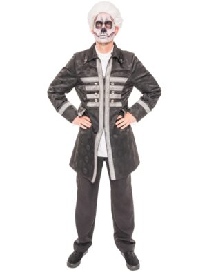 Jacke Herren mit Totenköpfen schwarz XL