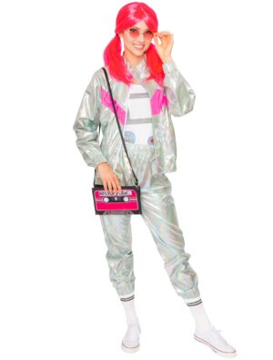 Jacke Jogginganzug silber L/XL