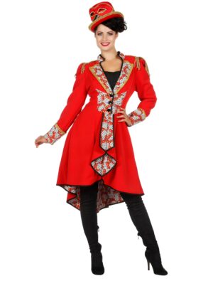 Jacke Köln Damen rot/weiß 38