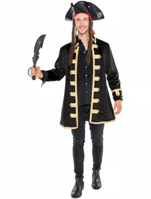 Jacke Pirat Herren schwarz/gold S/M