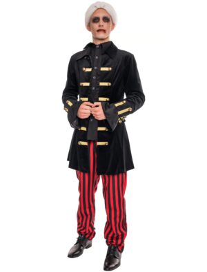 Jacke Pirat Unifarben Herren schwarz S
