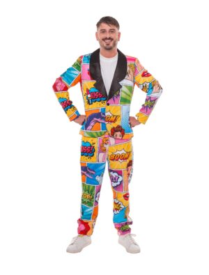 Jacke Pop-Art Herren bunt S/M Farbe: bunt