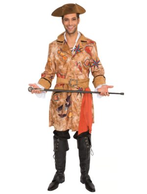 Jacke Schatzkarte 2-tlg. Herren braun 50