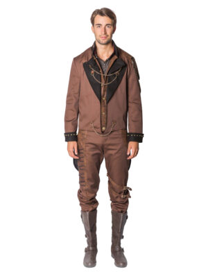 Jacke Steampunk Liam Herren braun 52