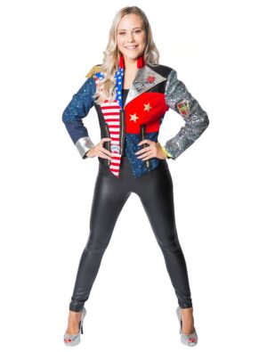 Jacke USA Damen bunt XL Farbe: bunt
