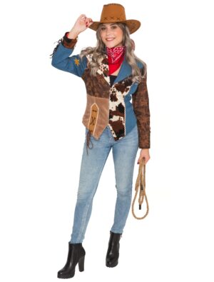 Jacke Western Damen braun L