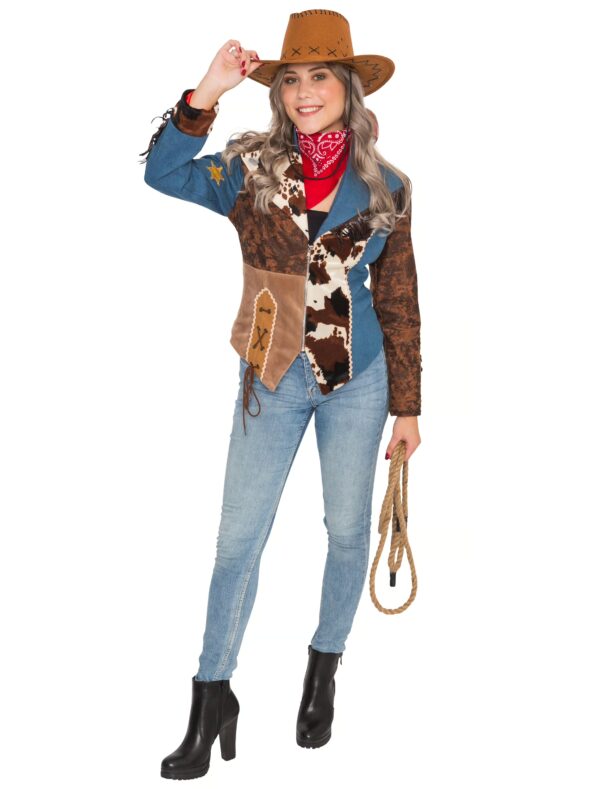 Jacke Western Damen braun L