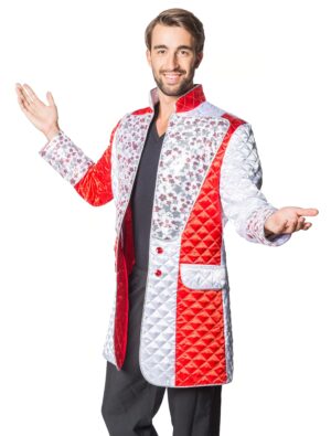 Jacke mit Sternen Stepp deluxe Herren rot/weiß XL