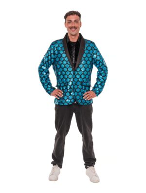Jackett Fischschuppen Herren schwarz/blau M