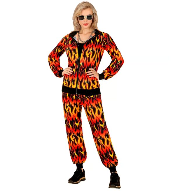 Jogginganzug Flammen 2tlg. bunt XL Farbe: bunt
